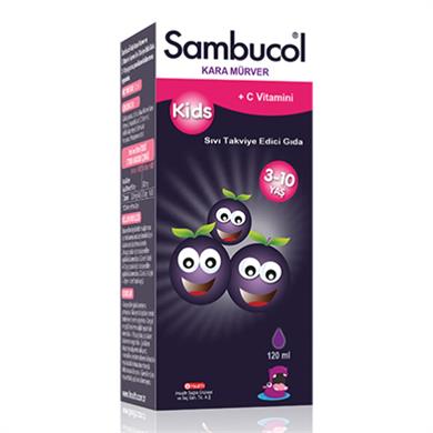 Sambucol Kids Kara Mürver ve C Vitamini İçeren Sıvı Takviye Edici Gıda