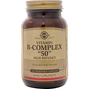 Solgar Vitamin B-Complex 100 Bitkisel Kapsül
