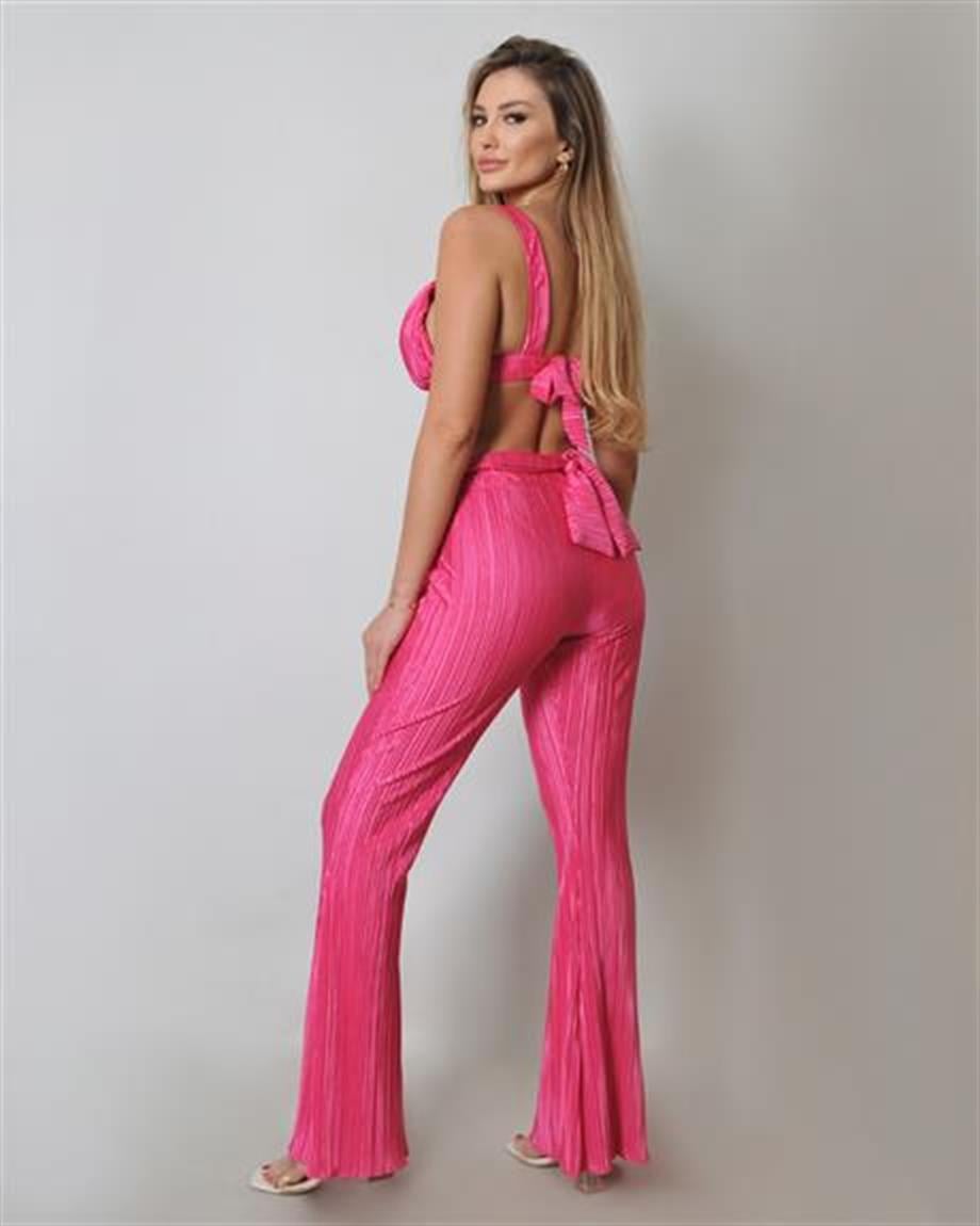 Pembe Pilise büstiyer pantalon takım