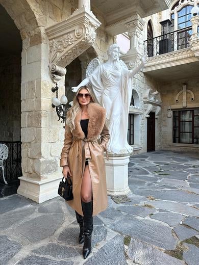 Camel  Uzun Kroko Kürk Kaban