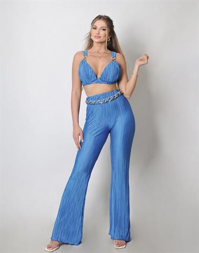 Mavi Büstiyer Pantolon Pilise Takım