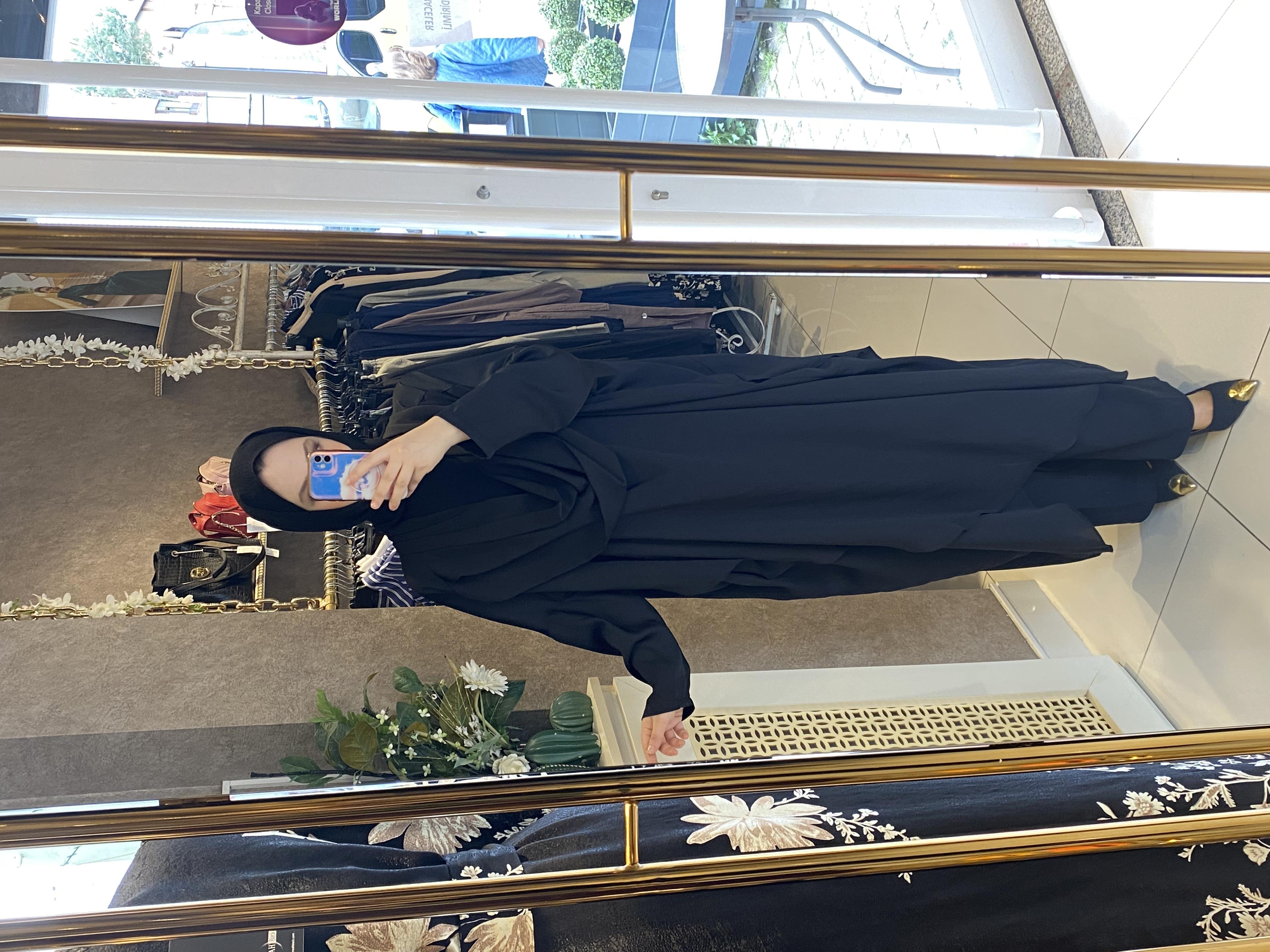 Ceremony Vual ipek tunik siyah 
