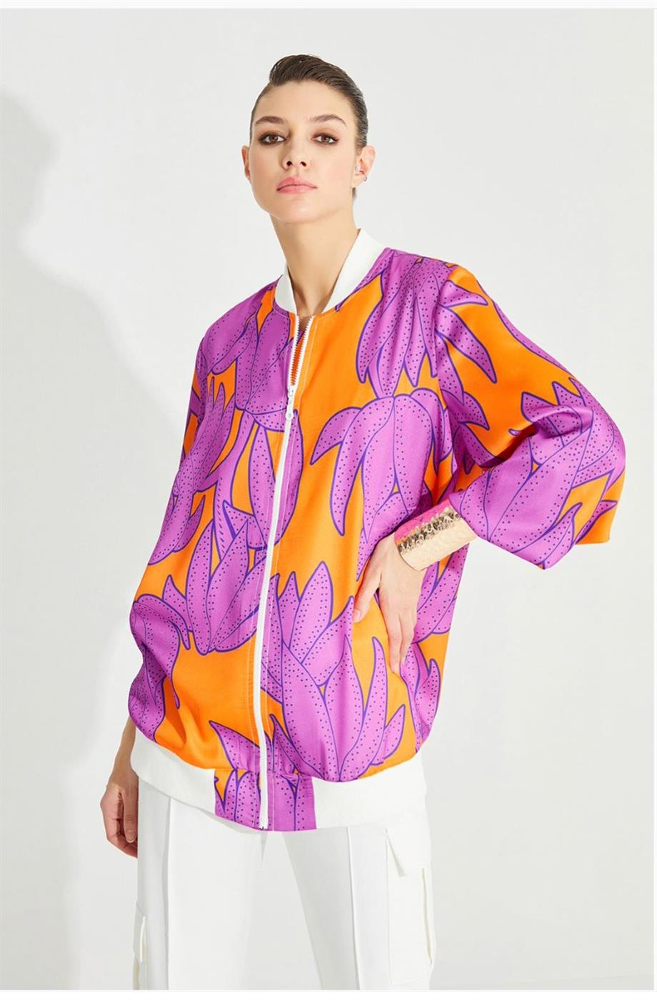 Missemramiss print bomber ceket 