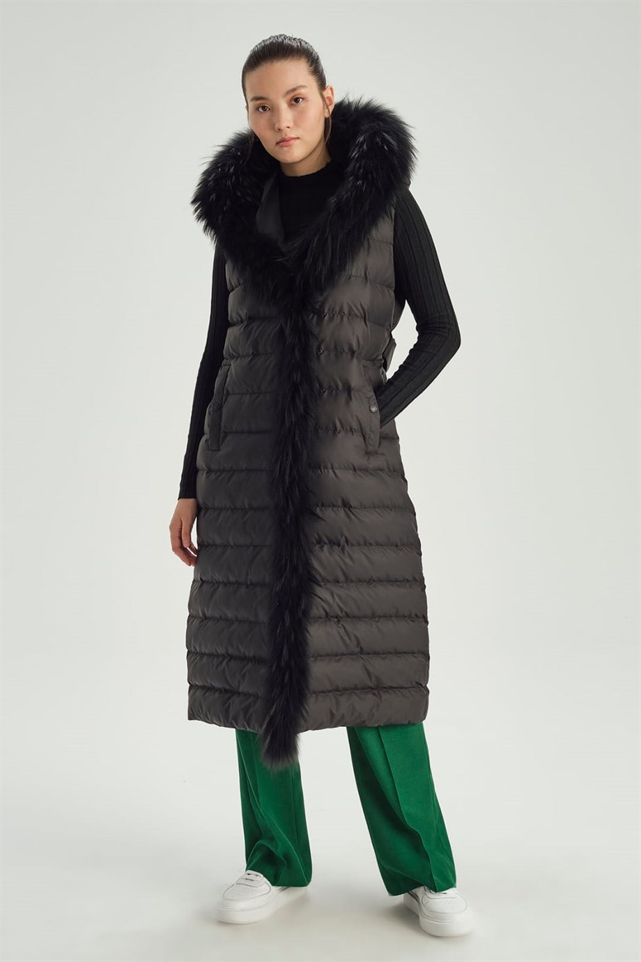 WOMANİA YELEK HAUTE COUTURE SİYAH