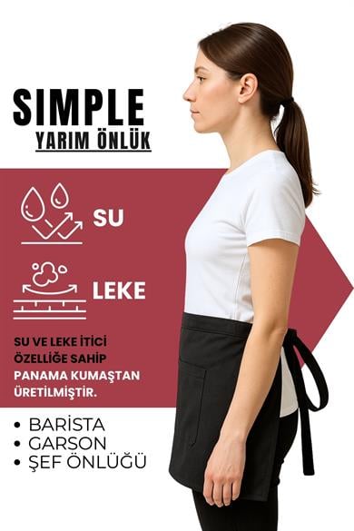 Brista Half Apron Yarım önlük Cafe Önlüğü Garson Önlüğü Barista Önlüğü