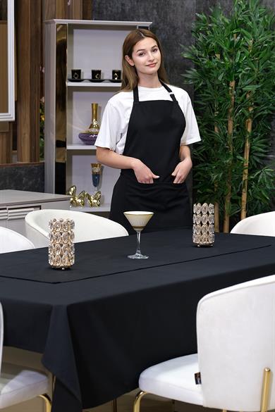 Simple 9'lu Masa Örtüsü Ve Mutfak Önlüğü Seti (MUTFAK ÖNLÜĞÜ, MASA ÖRTÜSÜ, RUNNER, 6'LI PEÇETE)