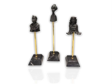 Dekoratif Siyah Biblo|38Cm