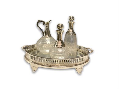 Dekoratif Aynalı Tepsi|45x32Cm