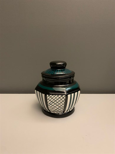 PETROL YEŞİLİ EL BOYAMASI KARELİ MİNİK KUP