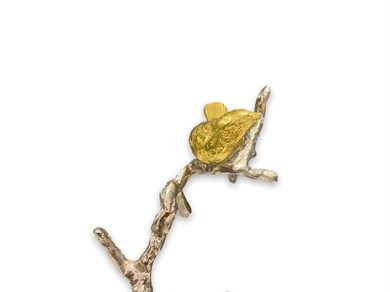 Kuşlu Metal Kristal Ayaklı Obje|38Cm