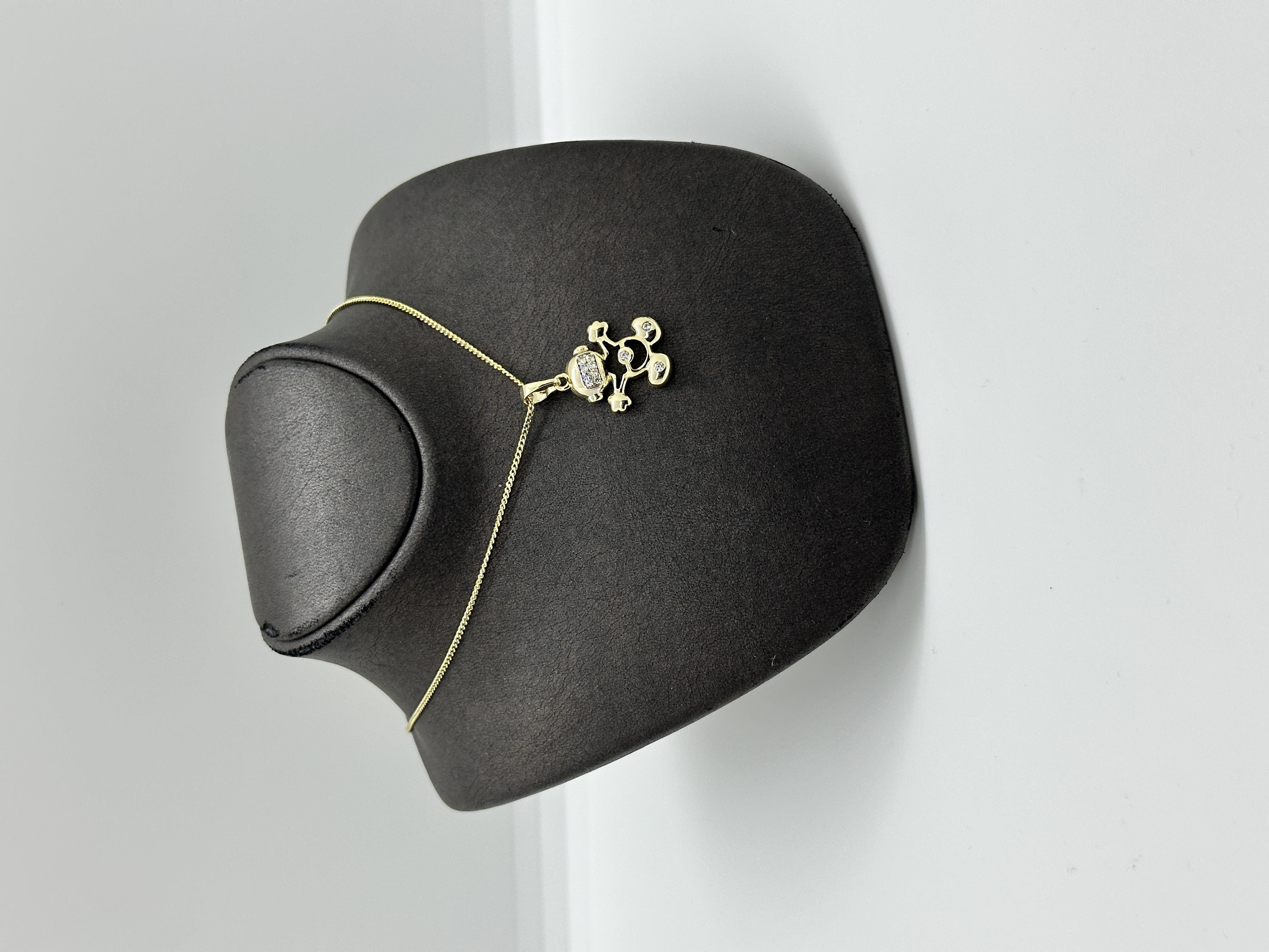 14 K Altın Kaplama Taşlı Kolye BZ1367
