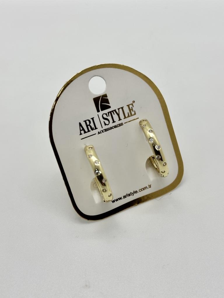 14K Altın Kaplama Taşlı Küpe BZ 0241
