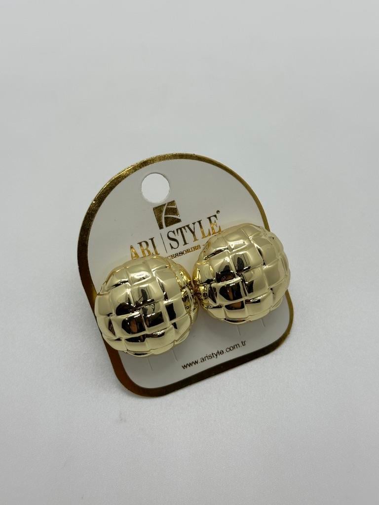 14K Altın Kaplama Taşlı Küpe BZ0155