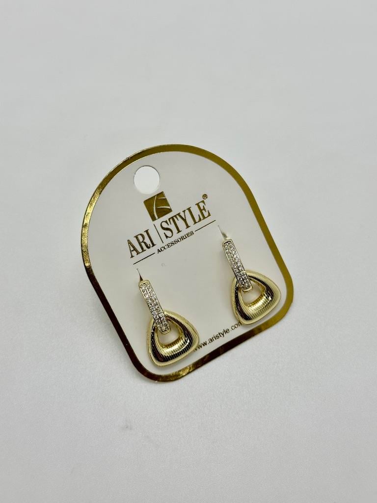 14K Altın Kaplama Taşlı Küpe BZ0198