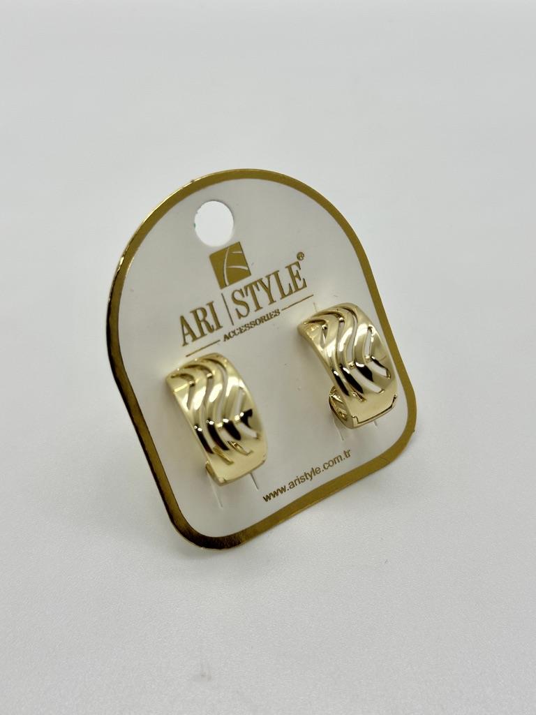 14K Altın Kaplama Taşlı Küpe BZ0207