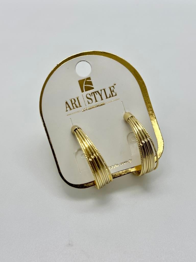 14K Altın Kaplama Taşlı Küpe BZ0211