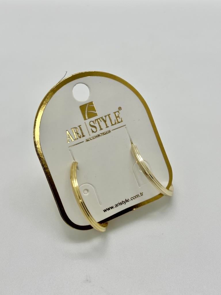 14K Altın Kaplama Taşlı Küpe BZ0220