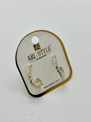 14K Altın Kaplama Taşlı Küpe BZ0245