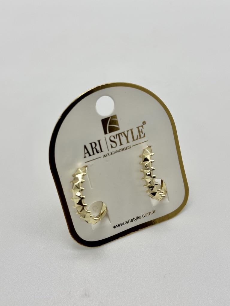 14K Altın Kaplama Taşlı Küpe BZ0262