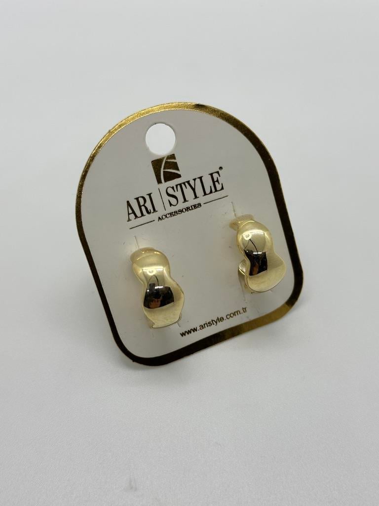 14K Altın Kaplama Taşlı Küpe BZ0266