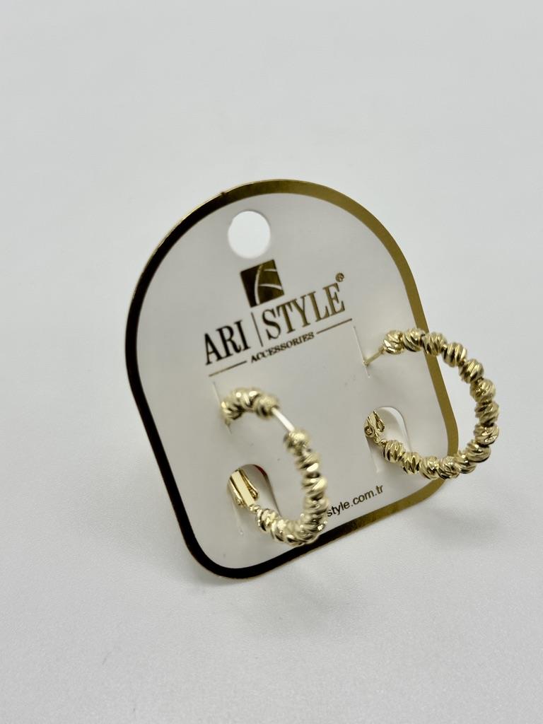 14K Altın Kaplama Taşlı Küpe BZ0287