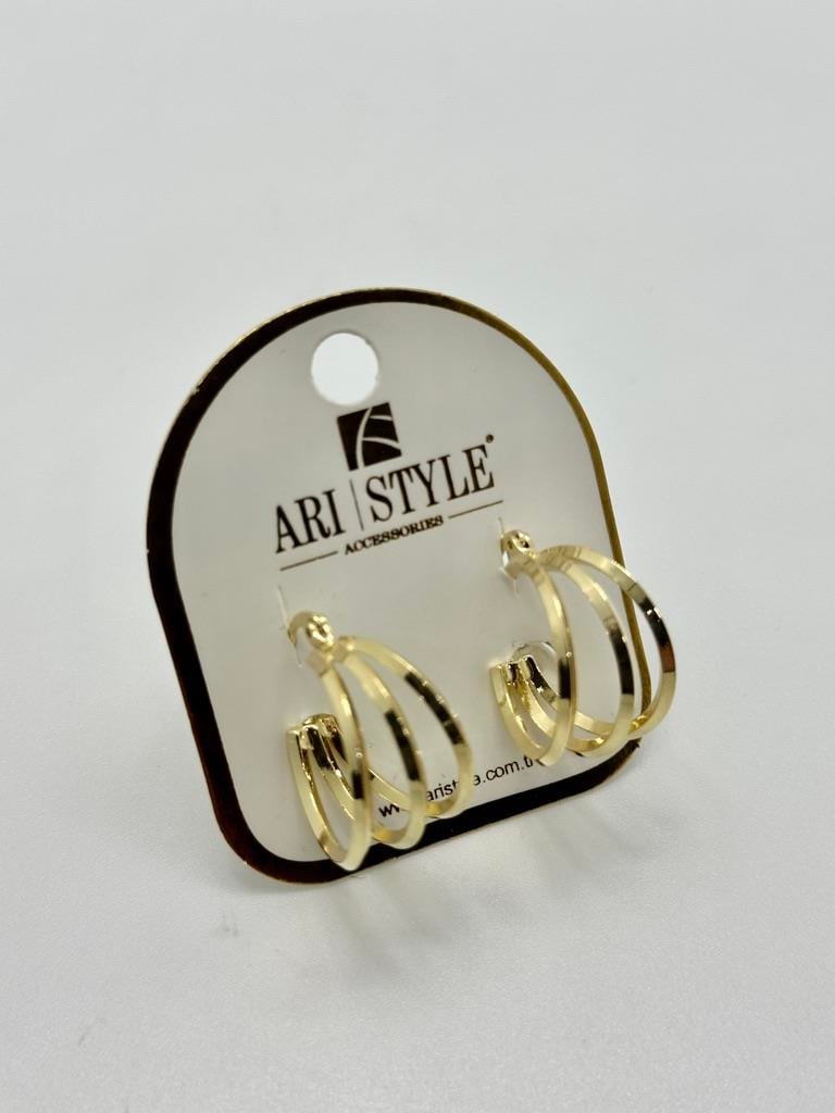 14K Altın Kaplama Taşlı Küpe BZ0357
