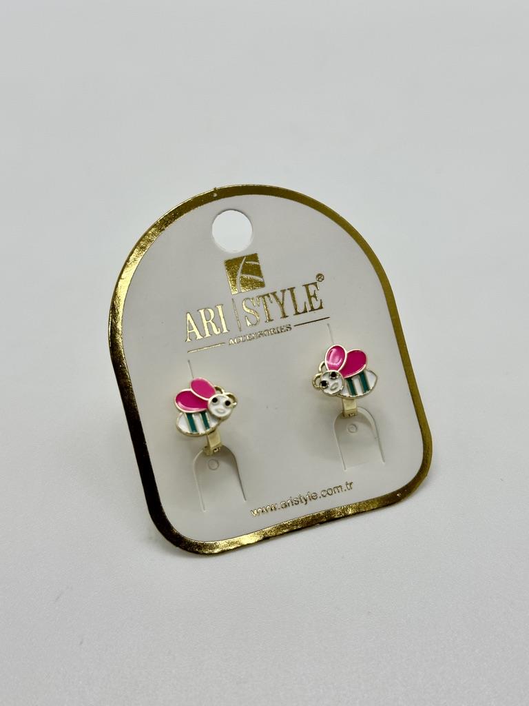 14K Altın Kaplama Taşlı Küpe BZ0426