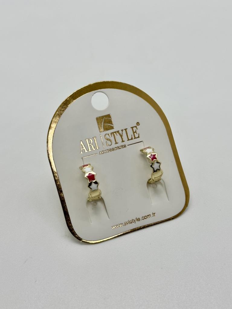 14K Altın Kaplama Taşlı Küpe BZ0431