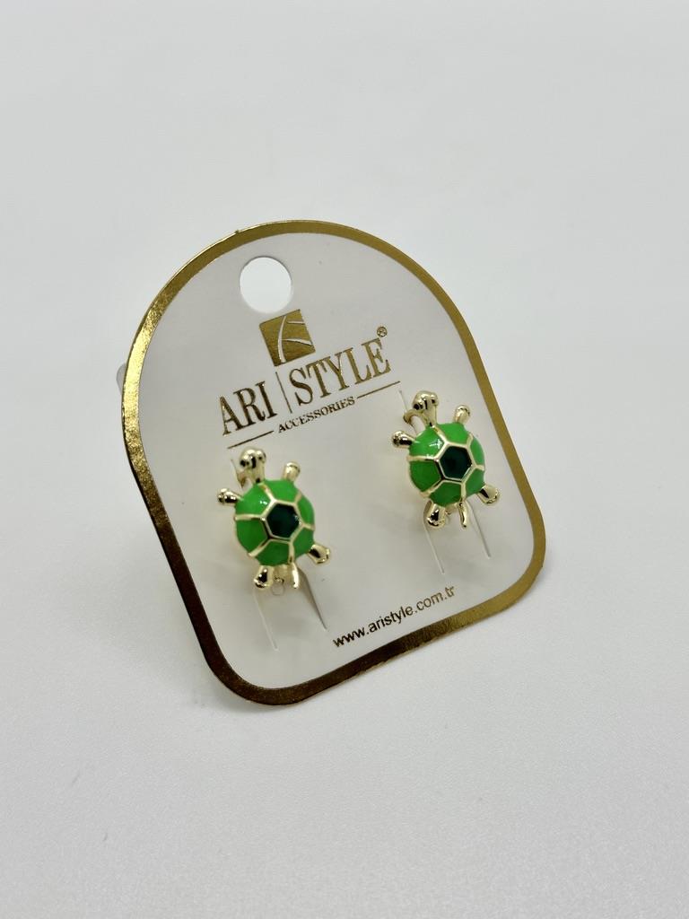 14K Altın Kaplama Taşlı Küpe BZ0434