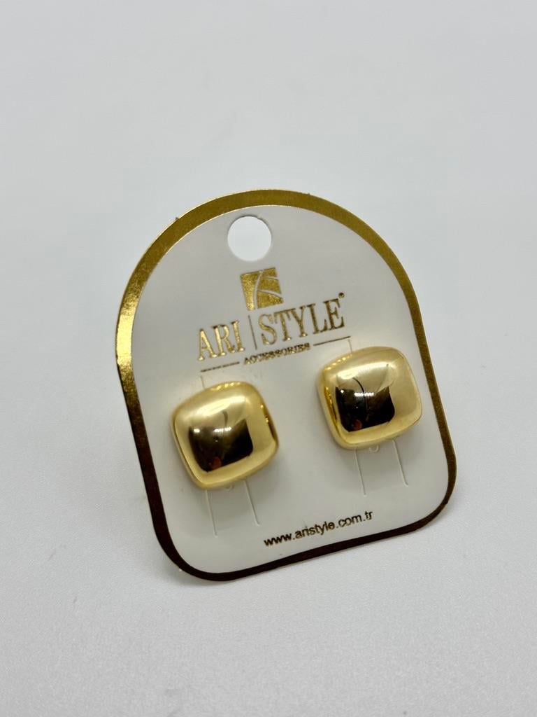14K Altın Kaplama Taşlı Küpe BZ0493