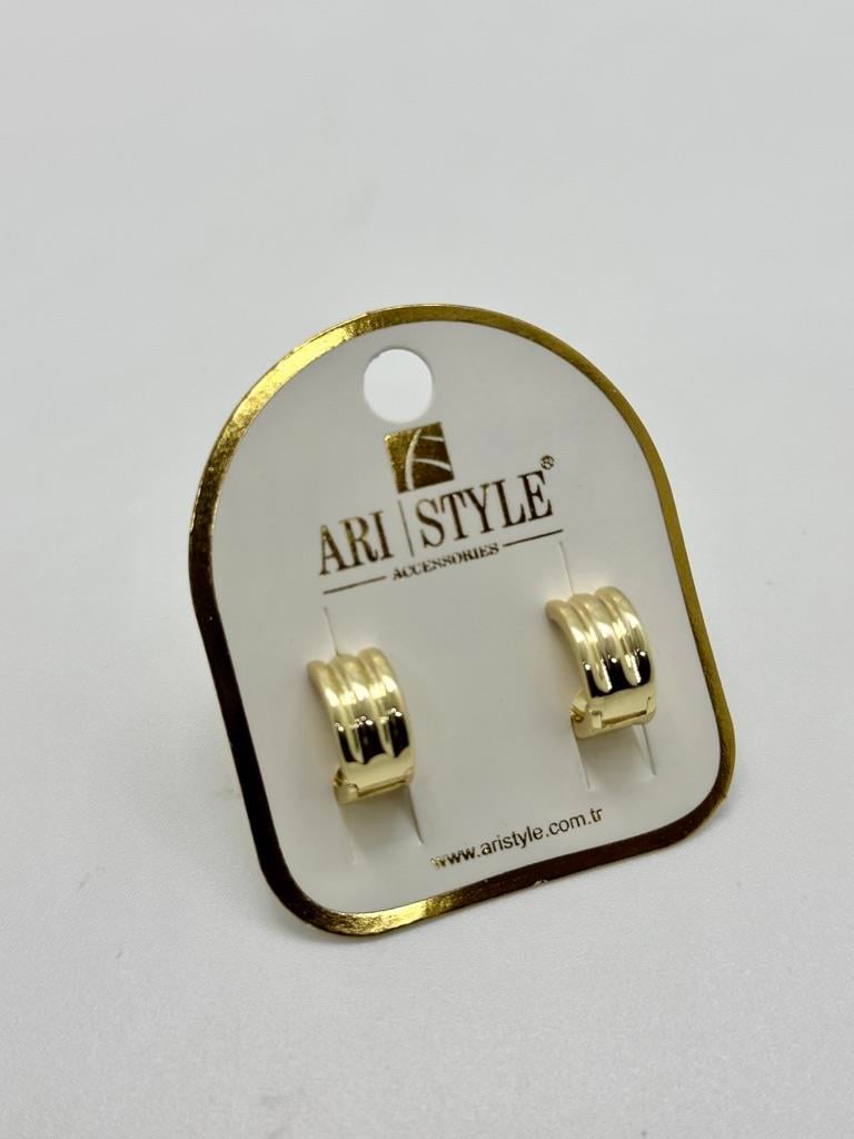 14K Altın Kaplama Taşlı Küpe BZ0505