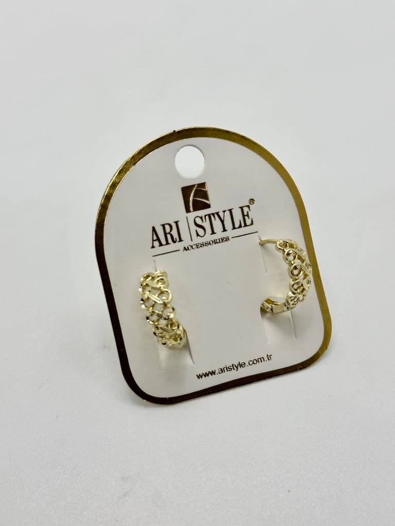 14K Altın Kaplama Taşlı Küpe BZ0512