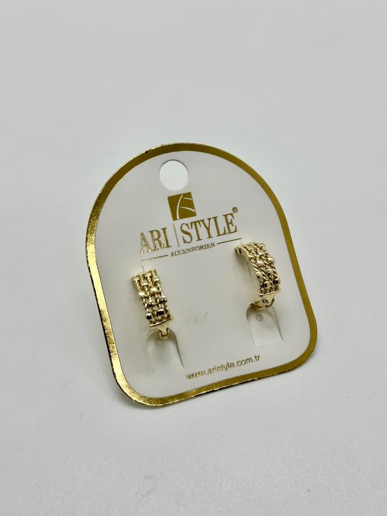 14K Altın Kaplama Taşlı Küpe BZ0542