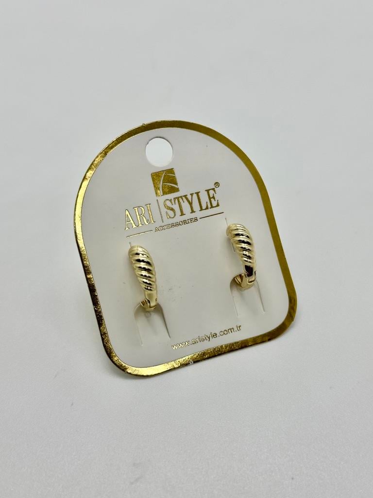 14K Altın Kaplama Taşlı Küpe BZ0544