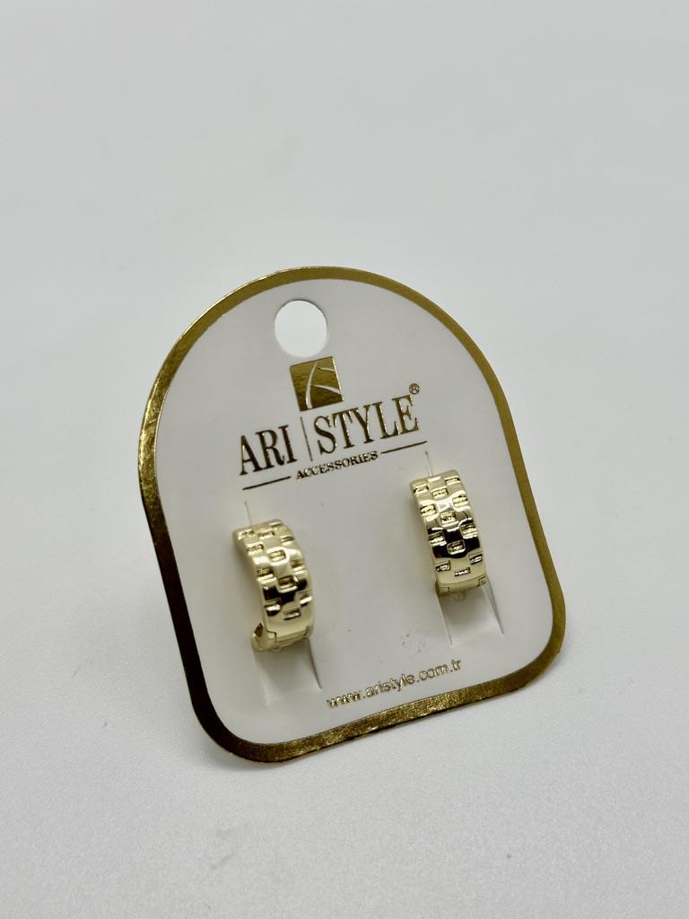 14K Altın Kaplama Taşlı Küpe BZ0550