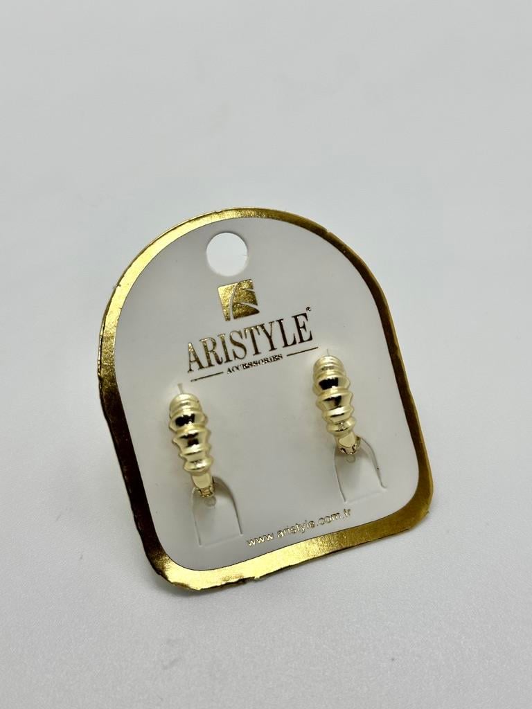 14K Altın Kaplama Taşlı Küpe BZ0554