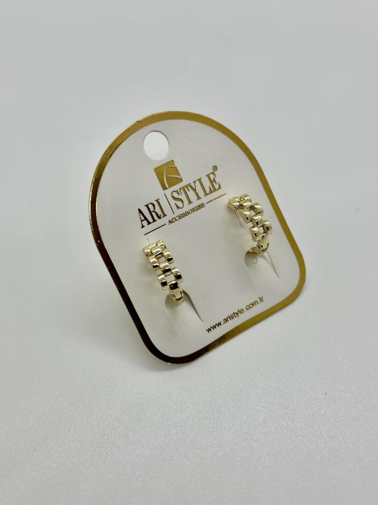 14K Altın Kaplama Taşlı Küpe BZ0644
