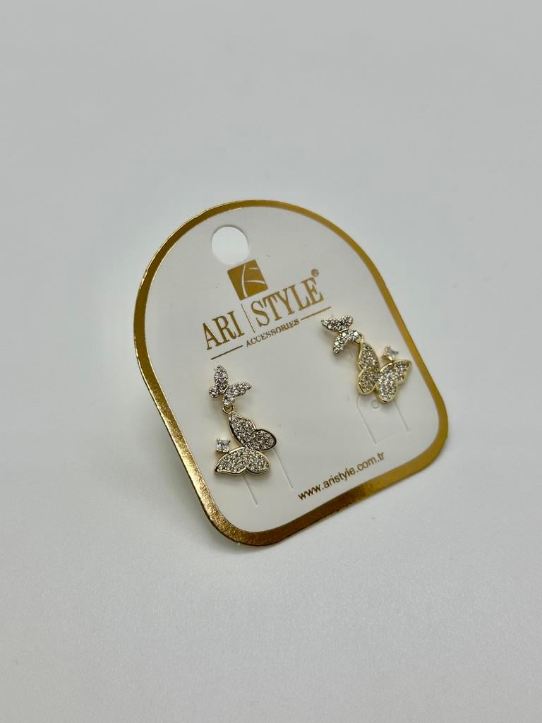 14K Altın Kaplama Taşlı Küpe BZ0868