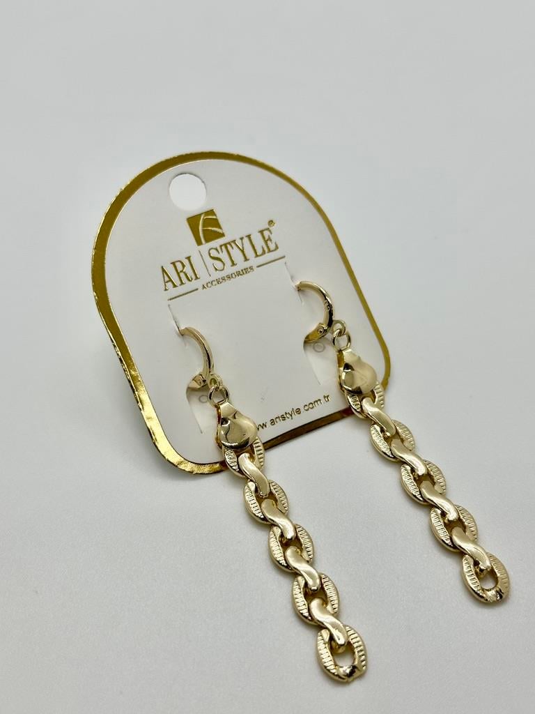 14K Altın Kaplama Taşlı Küpe BZ0880