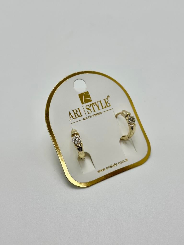 14K Altın Kaplama Taşlı Küpe BZ0926