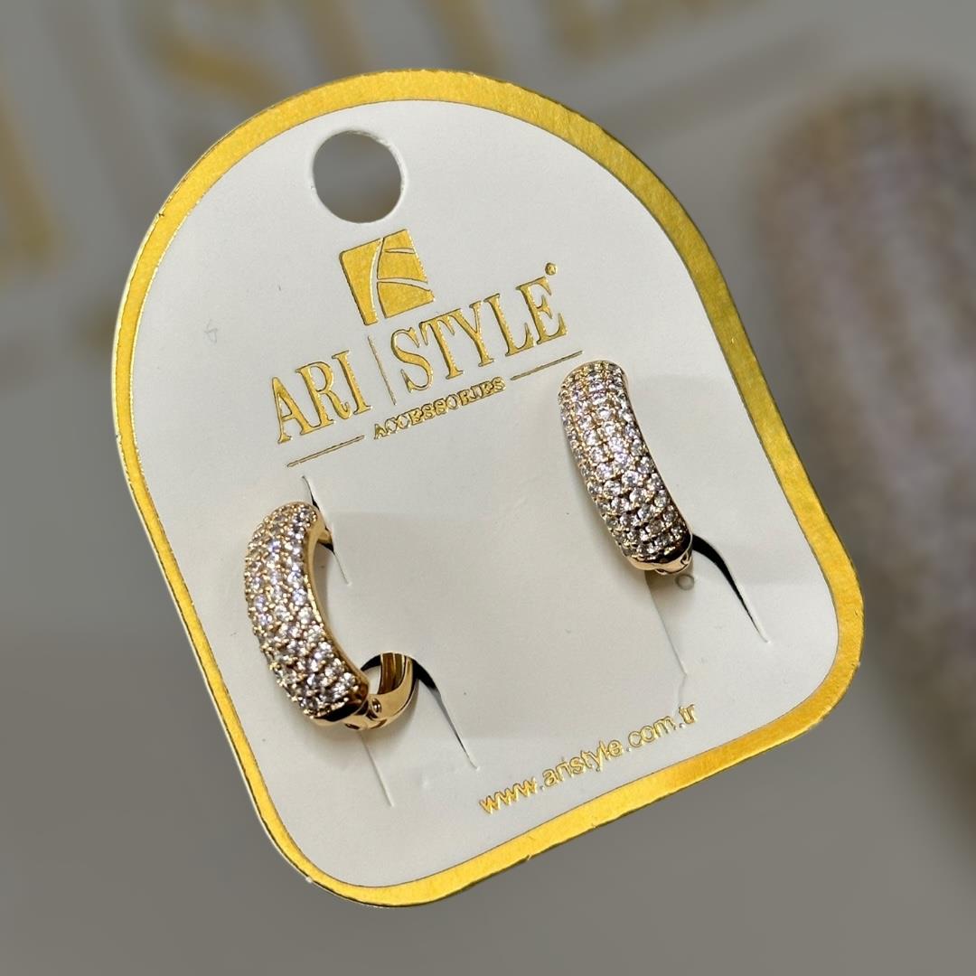 Jade  Altın Kaplama Küpe