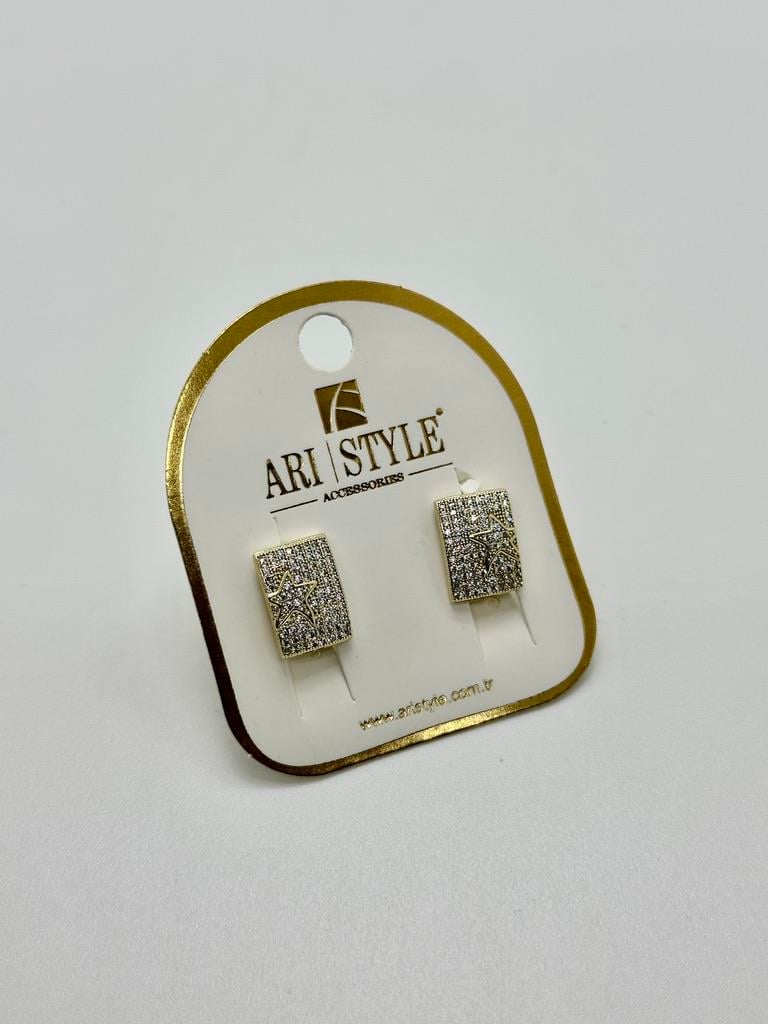 14K Altın Kaplama Taşı KüpeBZ0969