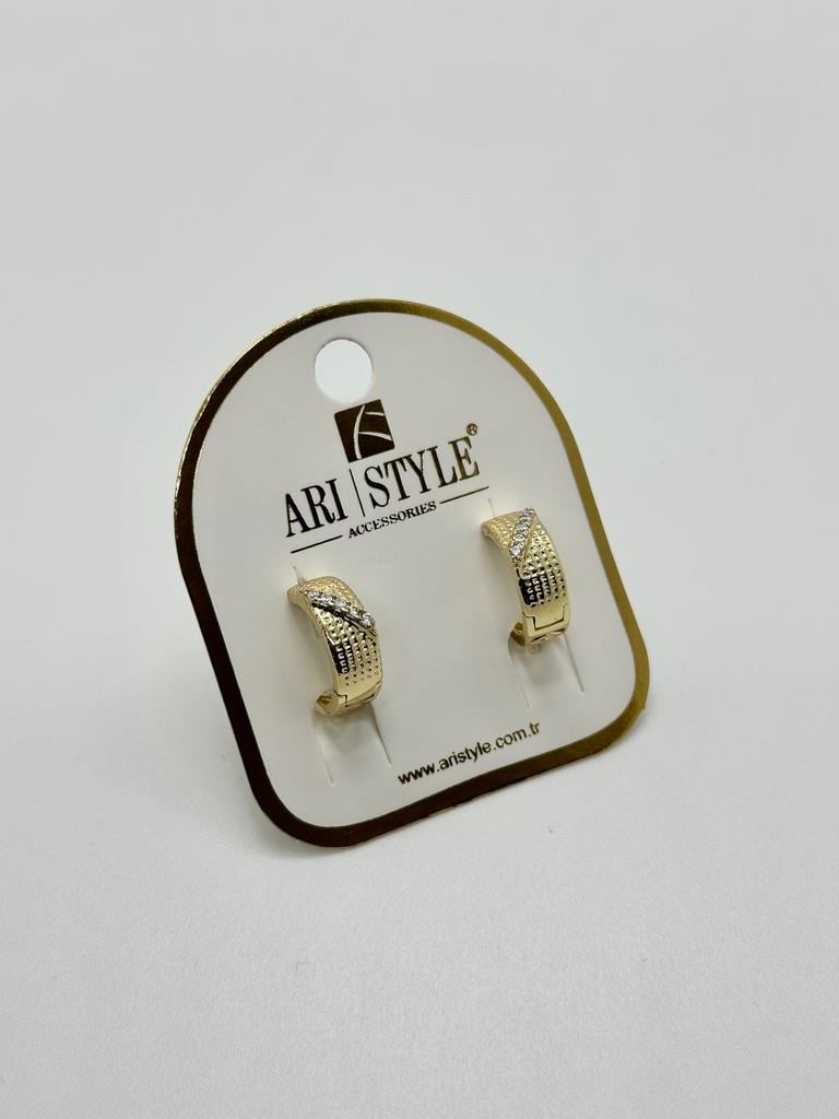 14K Altın Kaplama Taşı KüpeBZ1162