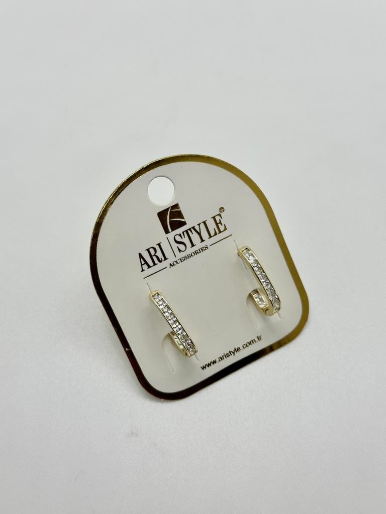 14K Altın Kaplama Taşlı Küpe BZ0177