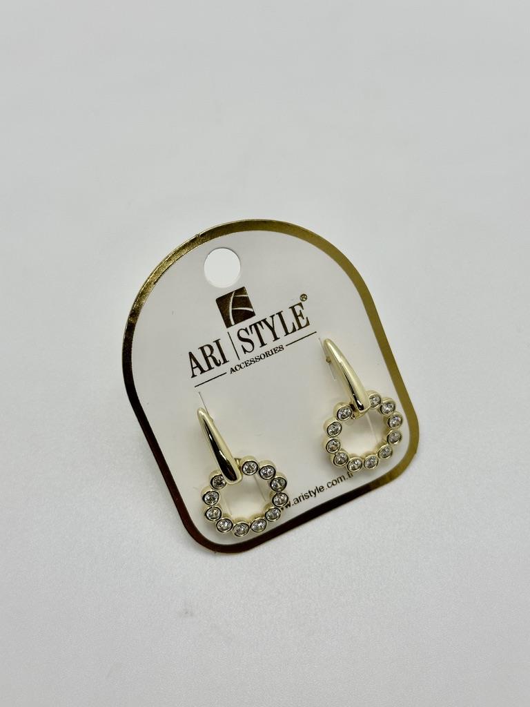 14K Altın Kaplama Taşlı Küpe BZ0188