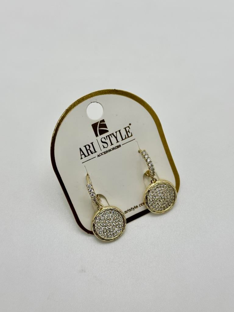 14K Altın Kaplama Taşlı Küpe BZ0194