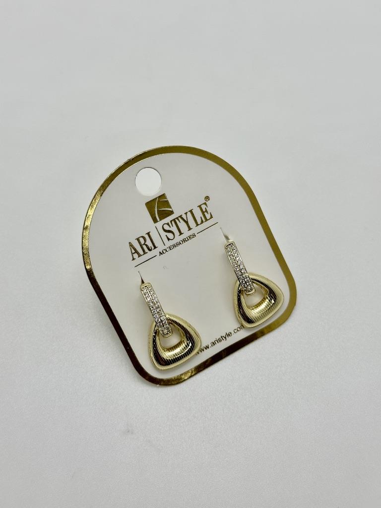 14K Altın Kaplama Taşlı Küpe BZ0198