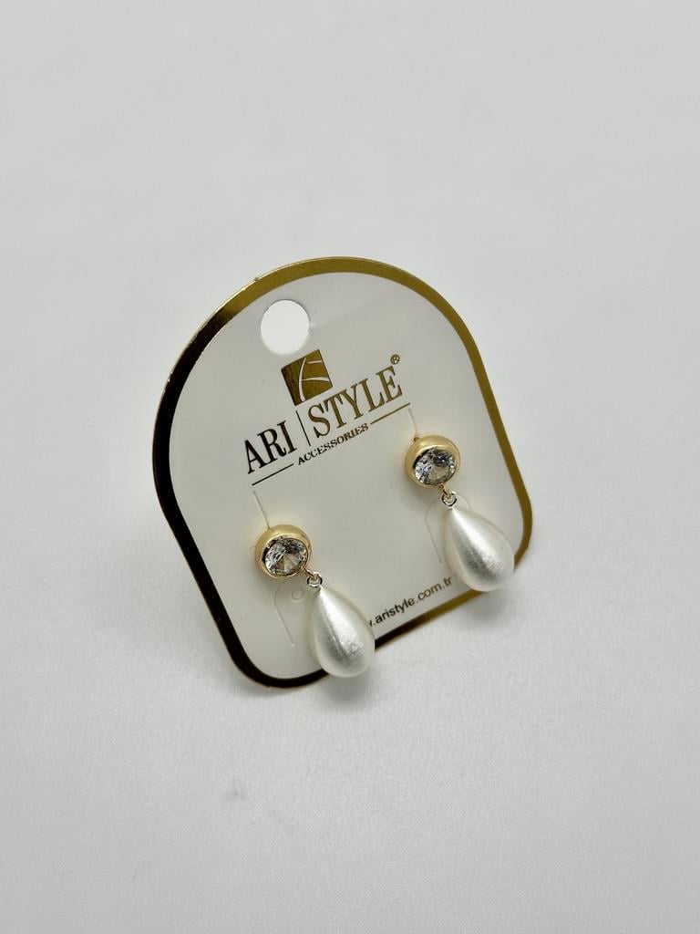14K Altın Kaplama Taşlı Küpe BZ0200