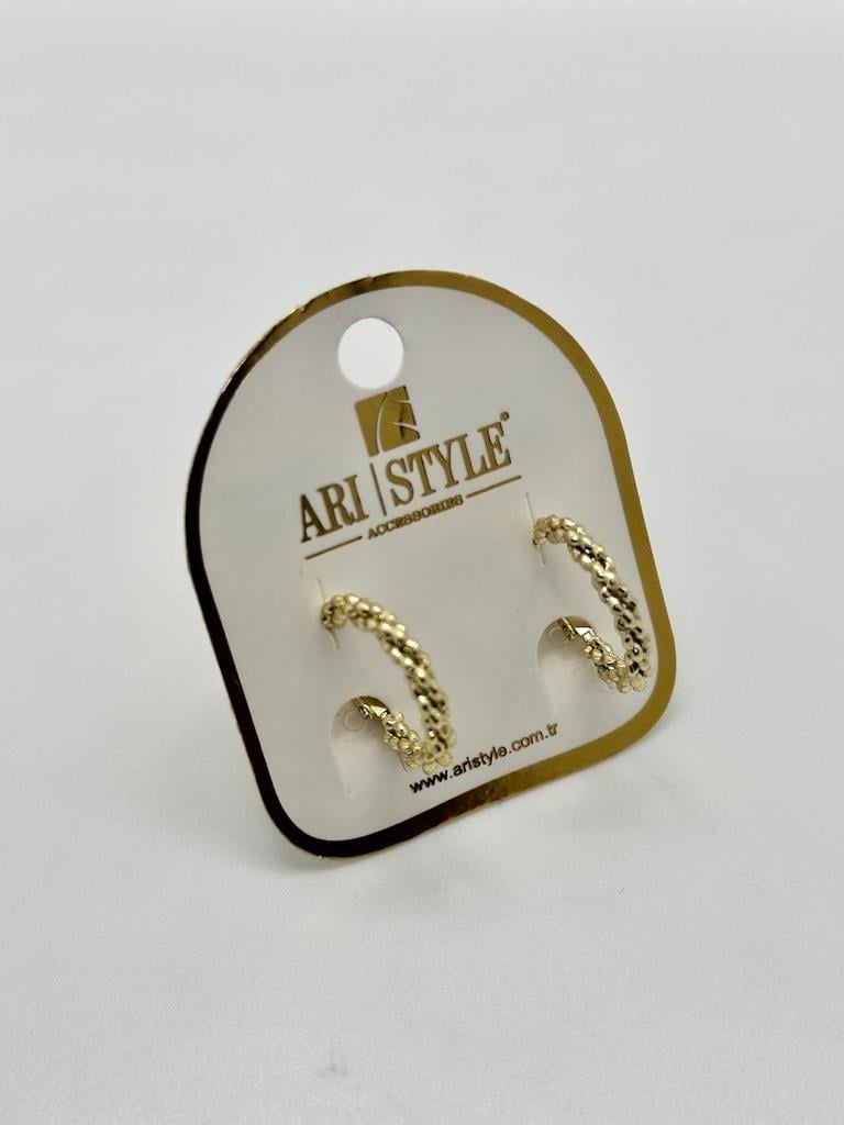 14K Altın Kaplama Taşlı Küpe BZ0216
