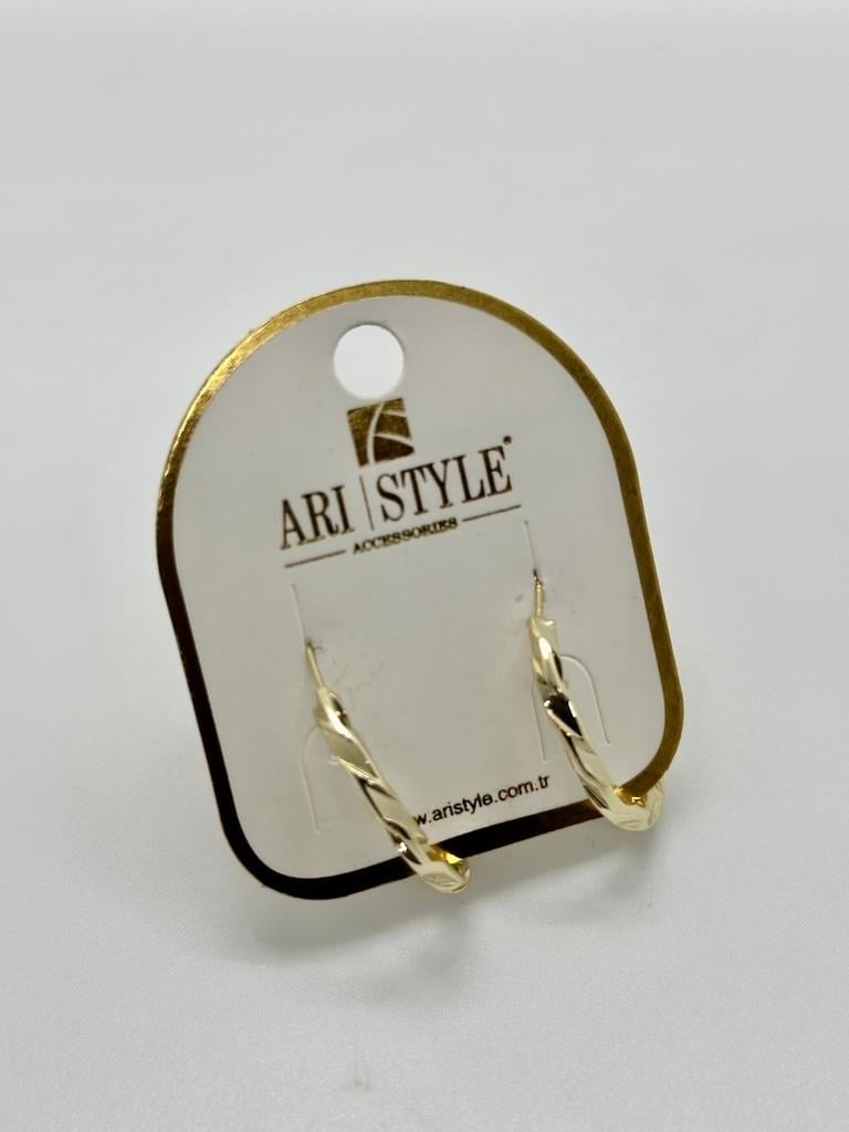 14K Altın Kaplama Taşlı Küpe BZ0226